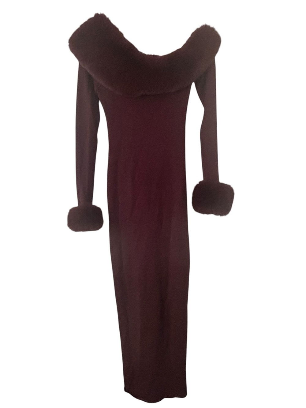 Meshki Karleigh Faux Fur Knit Maxi Dress - Picture 2 of 4